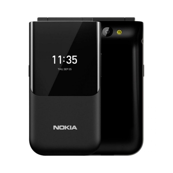 Nokia 2720 flip negro móvil plegable 4g dual sim 2.8'' qvga 4gb wifi gps bluetooth cámara 2mp