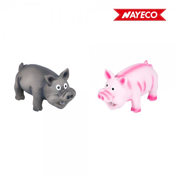 Cerdo de latex con sonido real colores surtidos 15 cm