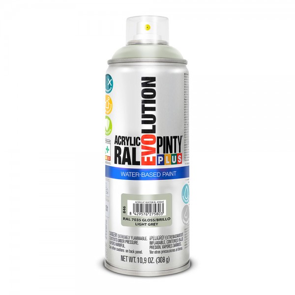 Pintura en spray pintyplus evolution water-based 520cc ral 7035 gris luminoso