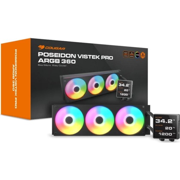 Cougar ref. liq poseidon vistek pro argb 360 black