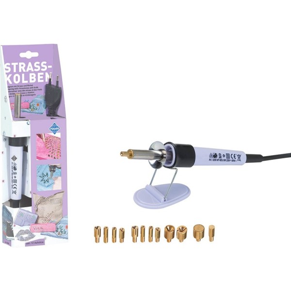 Set de colocación de piedras con hierro de fijación y 12 aplicadores, 6 w