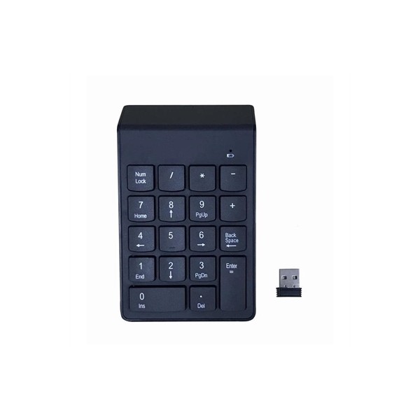 Gembird teclado numérico wireless usb negro
