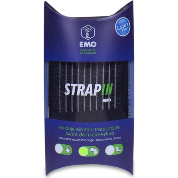 EMO Strapin Vendaje Elástico Transpirable de Rodilla con Velcro Talla Única 110cm